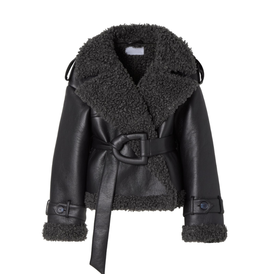 ELVIRA | Belted Shearling Coat