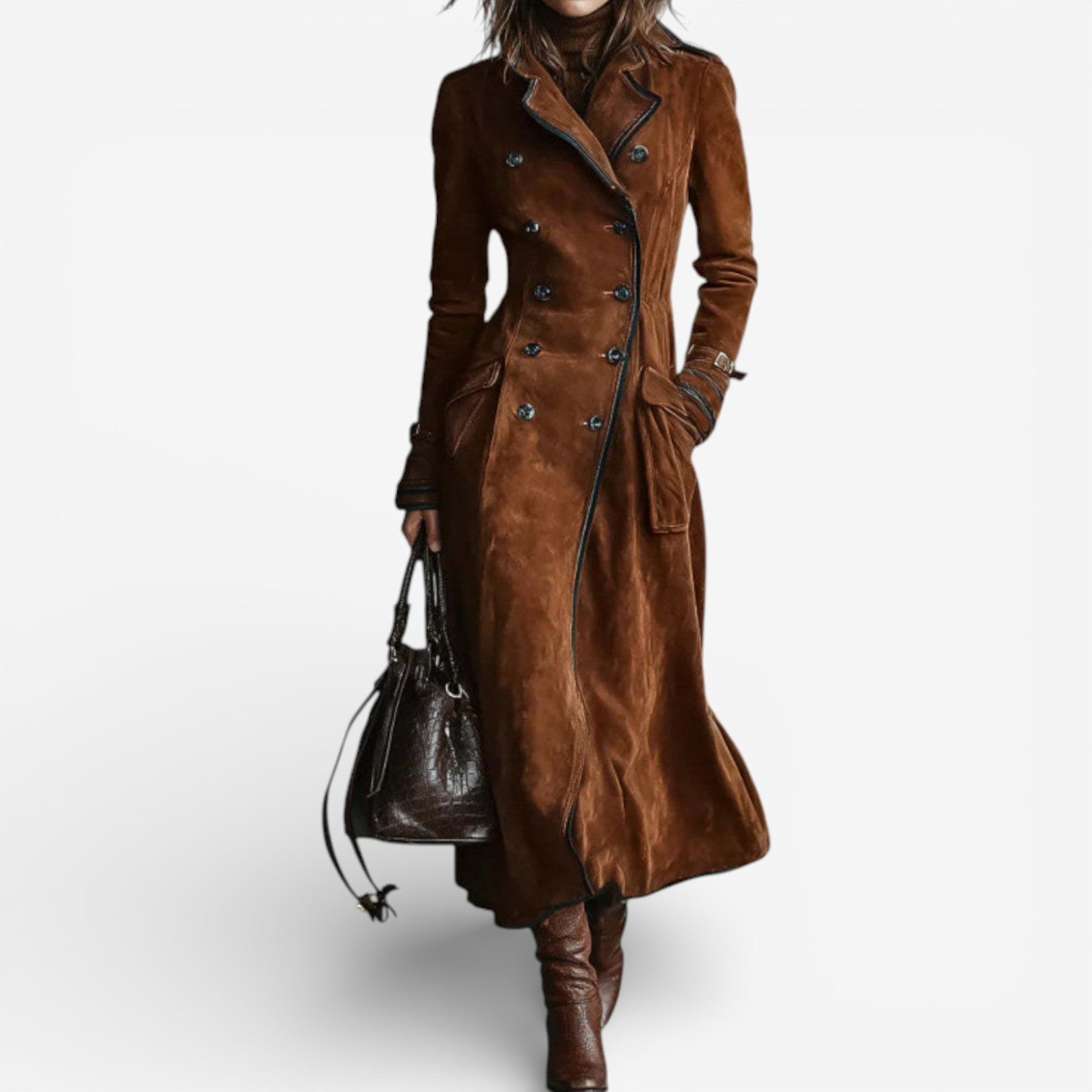 Nathaly | Suede trench coat