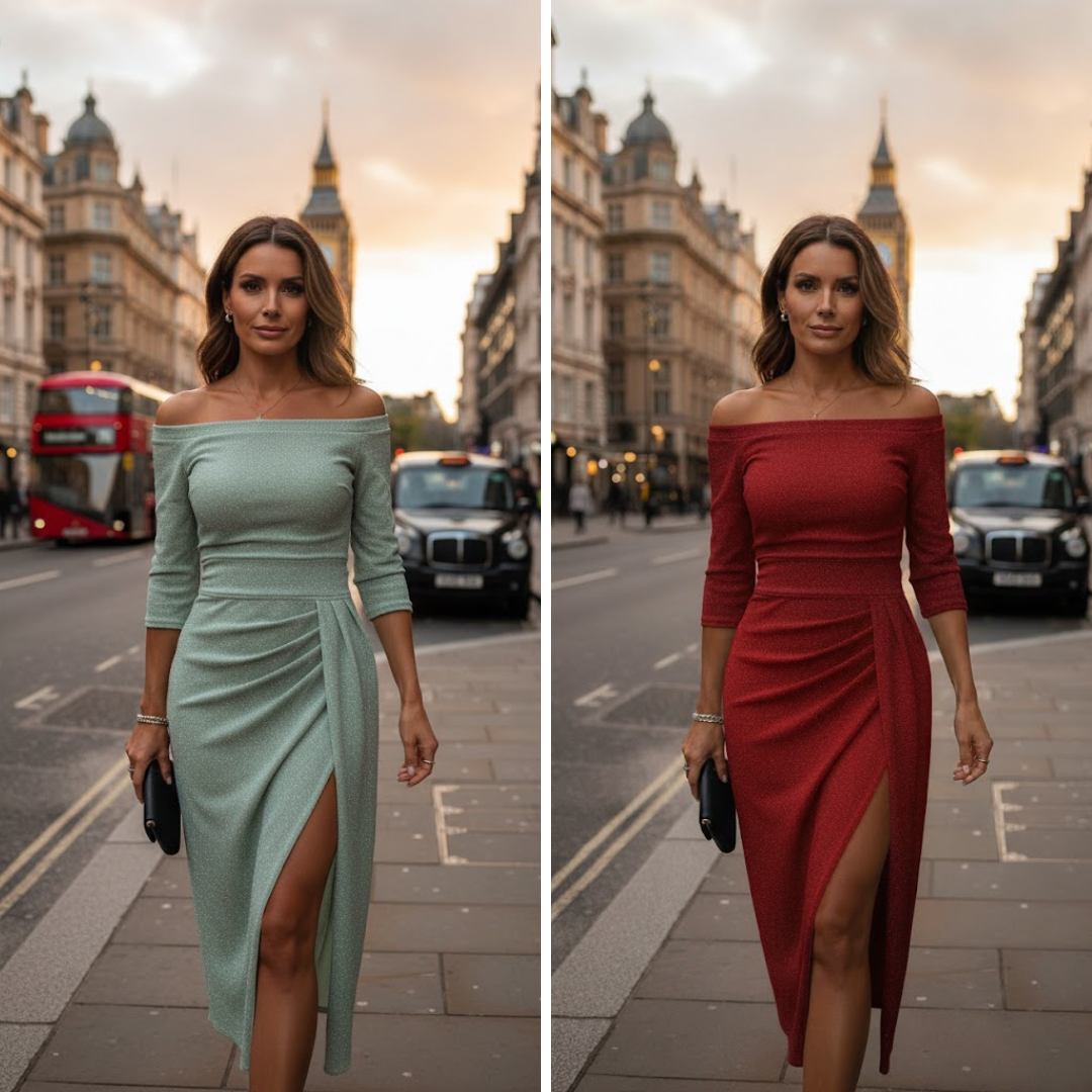 LERAYA | Off-Shoulder Midi Dress