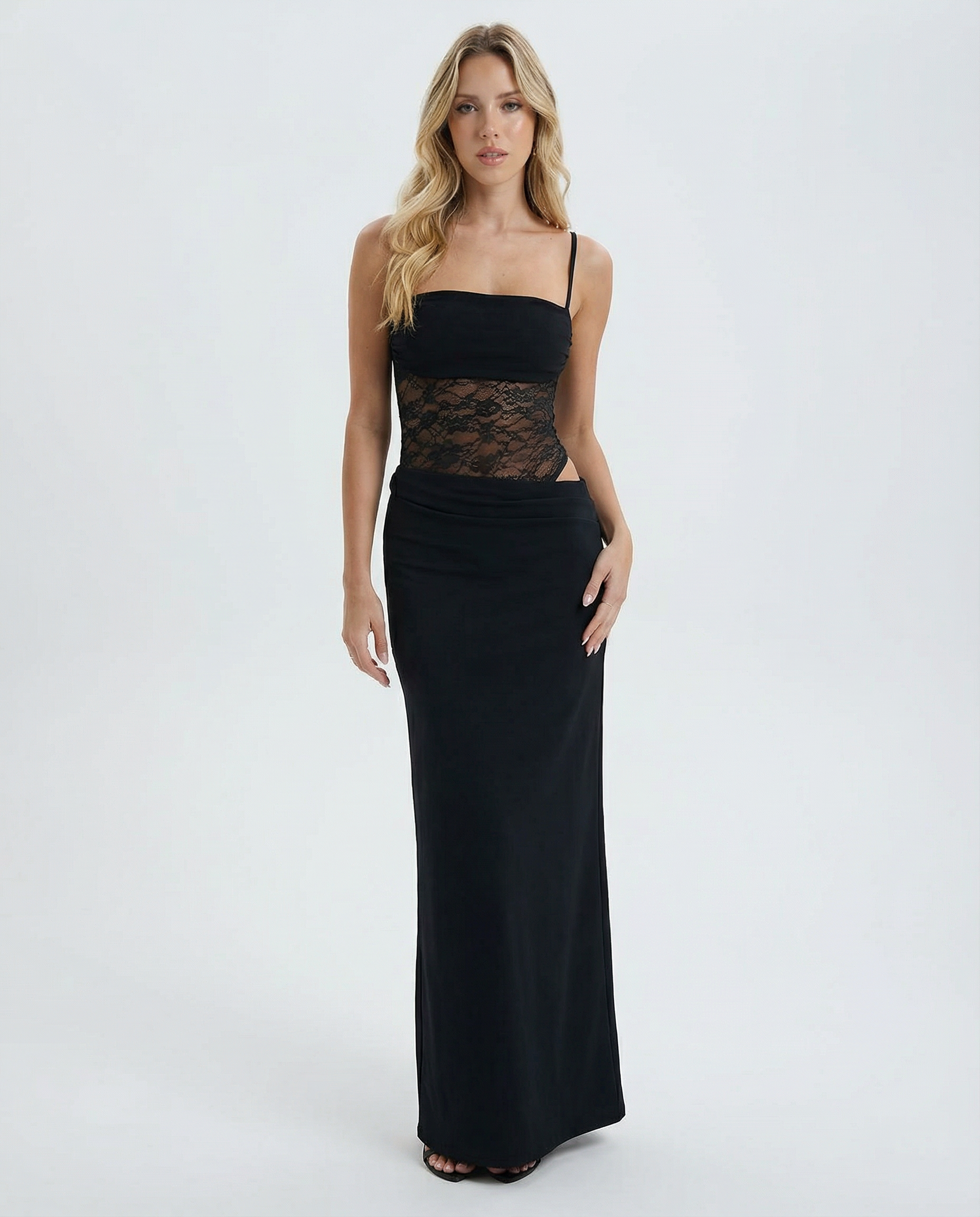 Mabel| Lace Panel Maxi