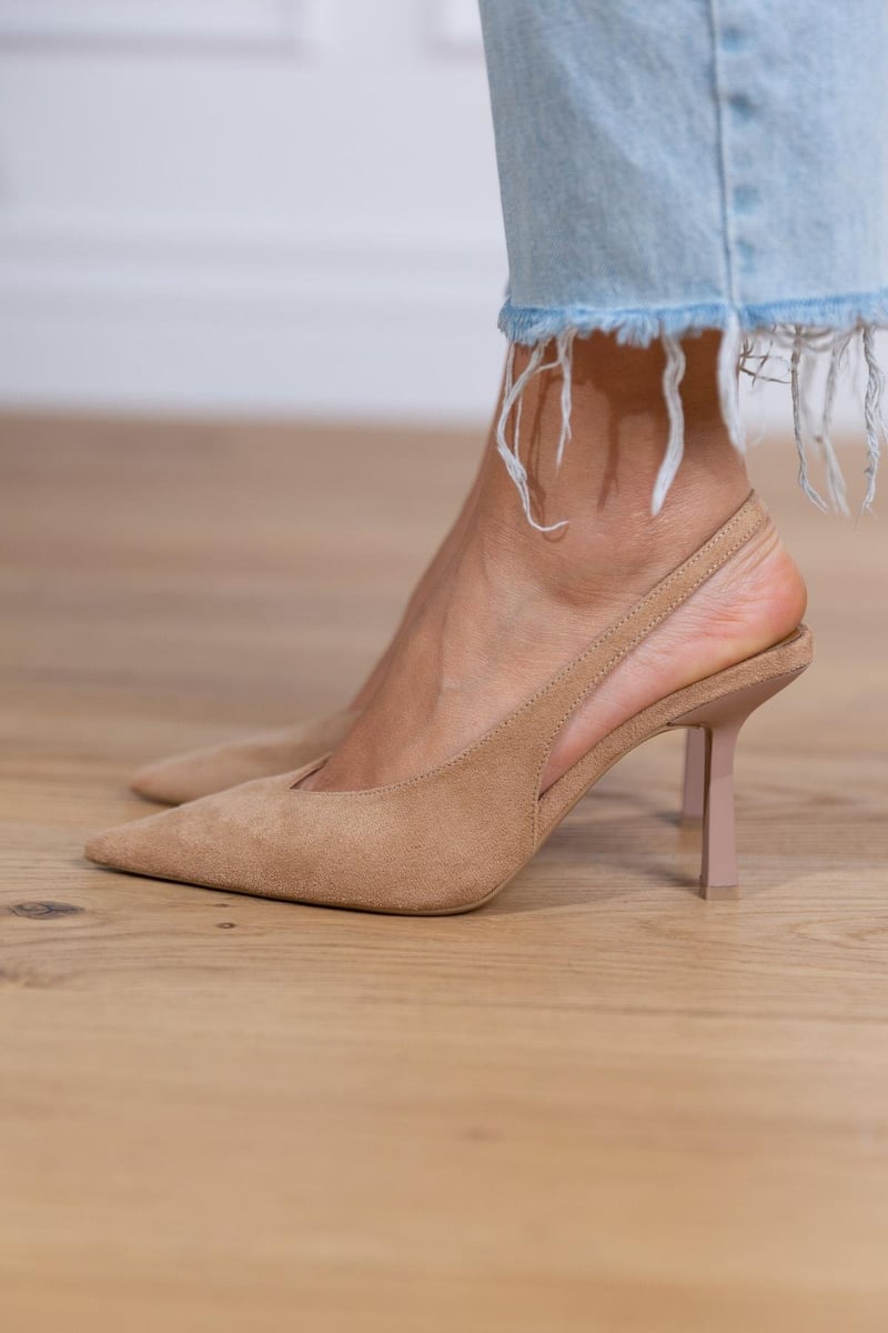 Giselle | Suede Slingback Heels