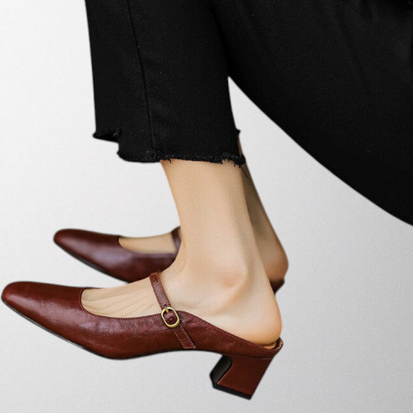 Olivia – Genuine Leather Mules