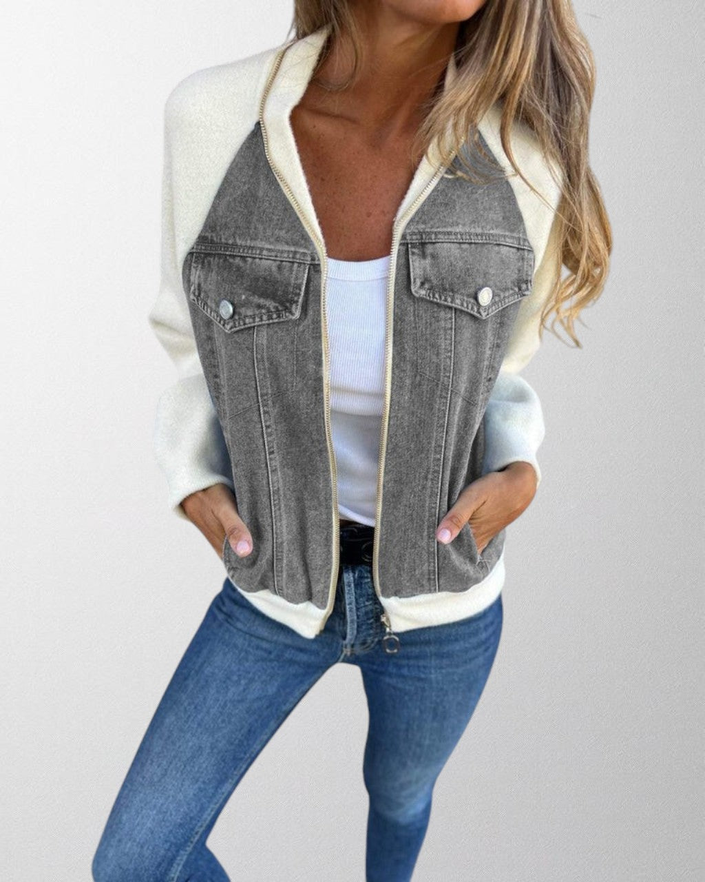 Avery | Unique denim jacket with a vintage twist