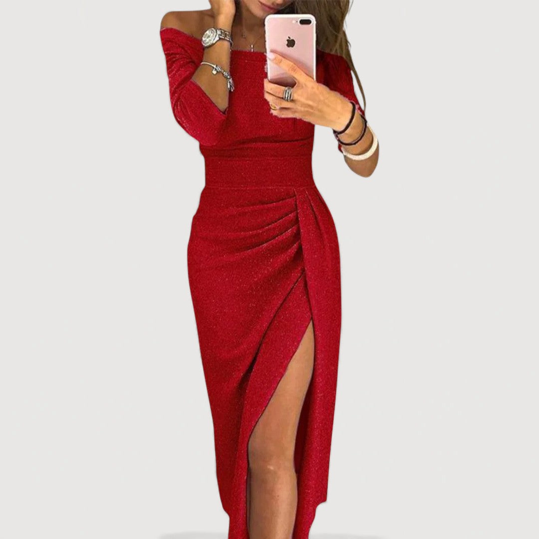 LERAYA | Off-Shoulder Midi Dress