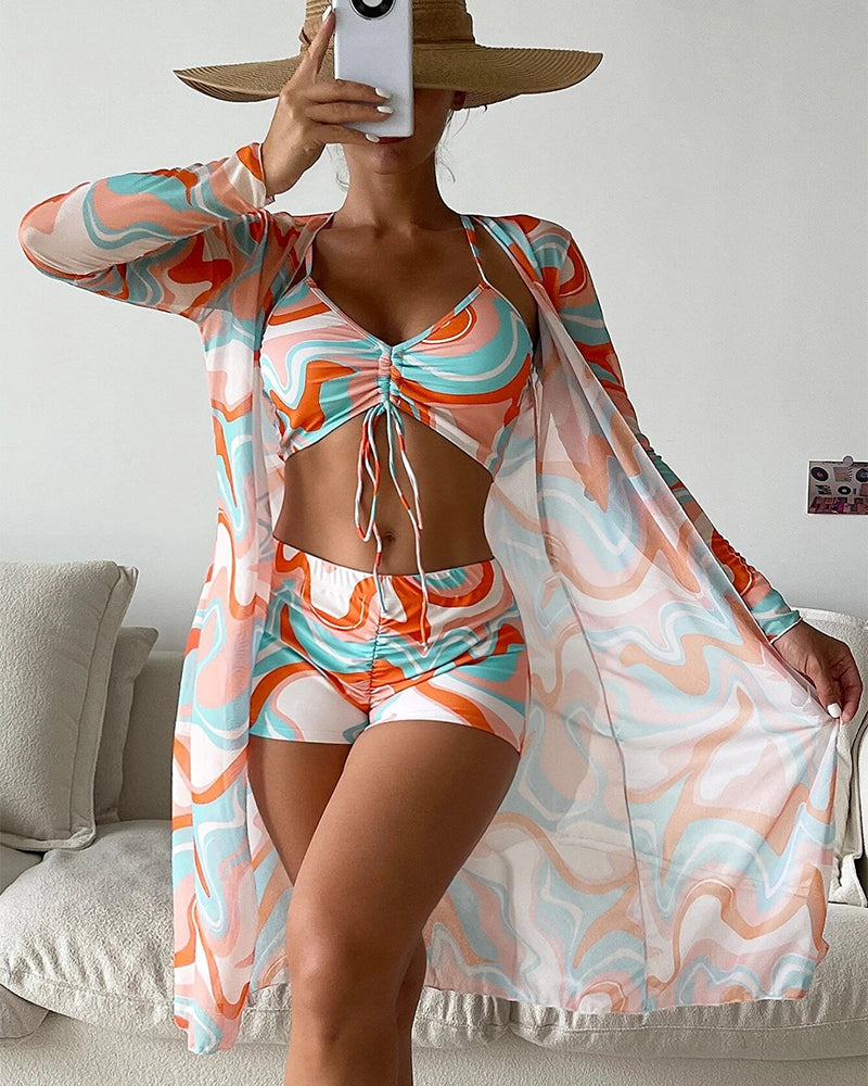 3-Delige Bikini Set met Print