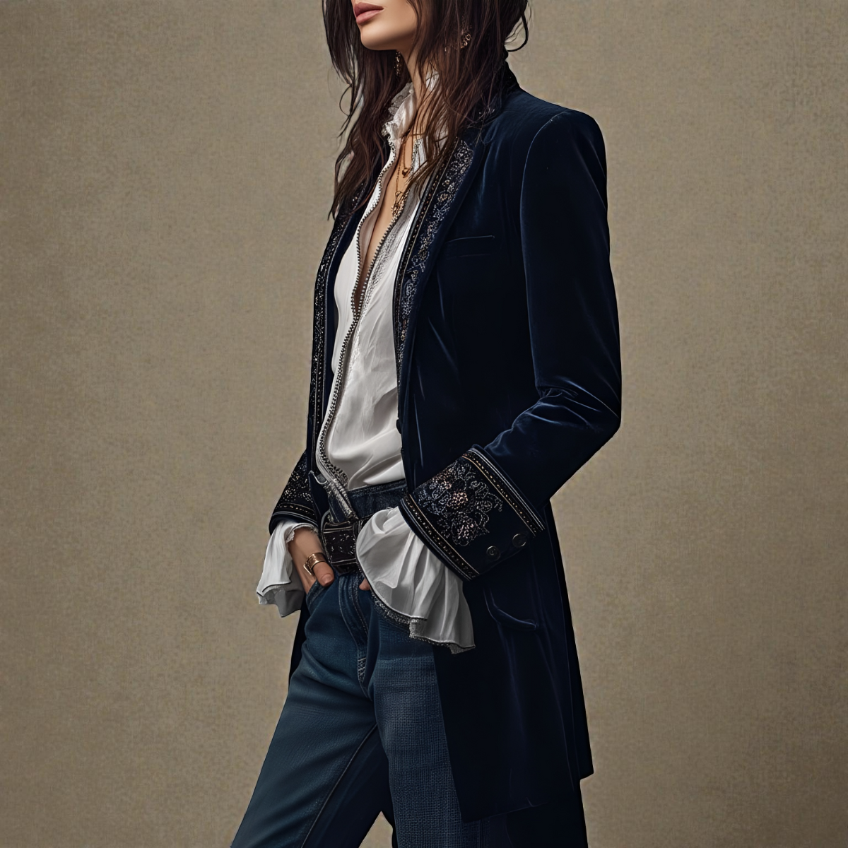 Nuria | Elegant velvet jacket