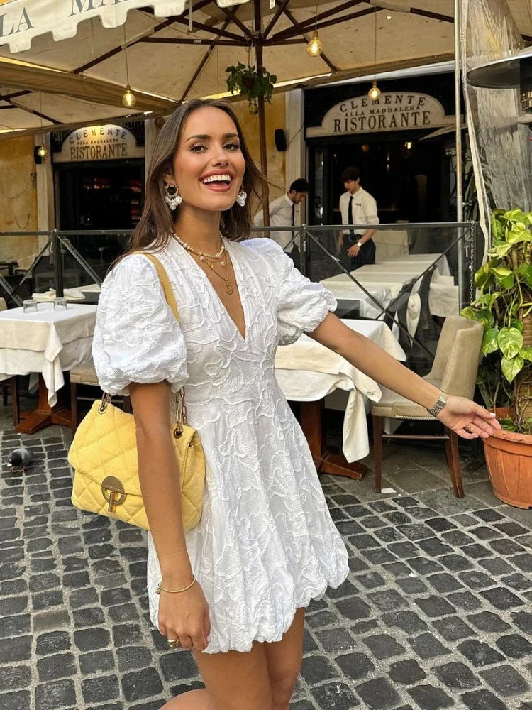 Maisie| Puff Mini Dress