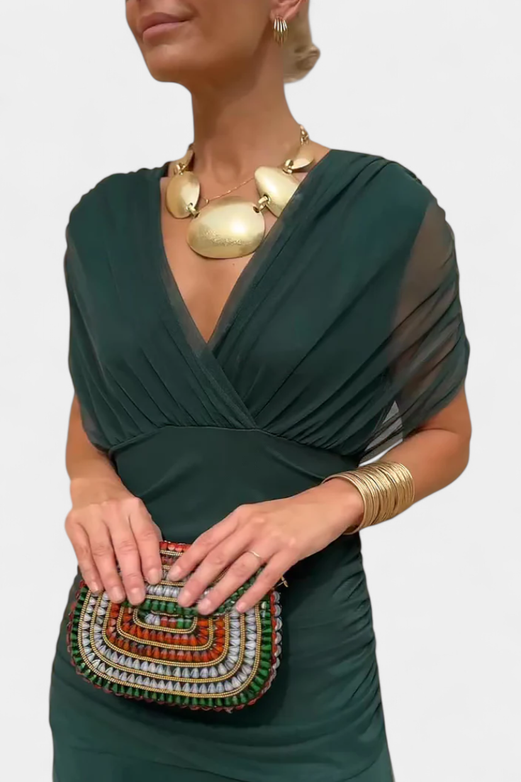 Alondra™ | Long Floral Dress with V-Neck